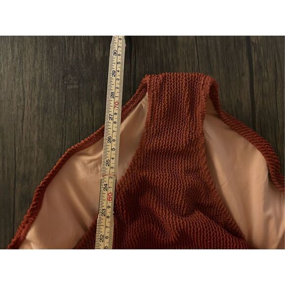 J. Crew Ribbed Square Neck One Piece Swimsuit Sz 20 Scrunchie Scoop Back NWT - Picture 9 of 11